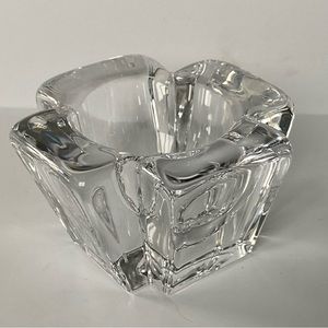 Orrefors Sweden Votive Candle Holder Max Cross Anna Ehrner EUC Chrystal Glass